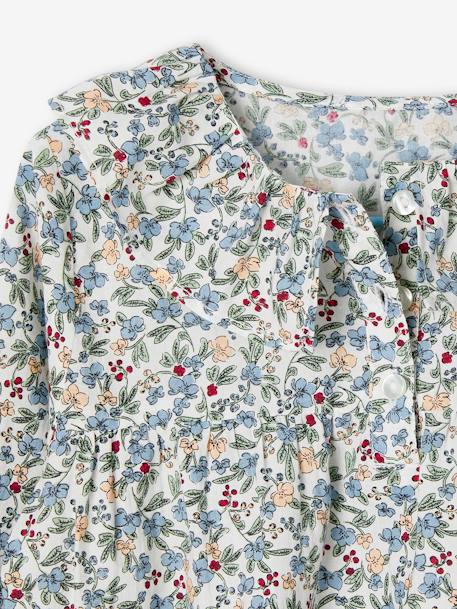 Blouse imprimée fleurs fille blush+écru+rose+vert d'eau+vert sapin 8 - vertbaudet enfant 