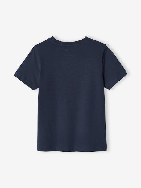 T-shirt imprimé Basics garçon manches courtes blanc+bleu nuit+bleu roi+jaune+menthe+vert sauge 6 - vertbaudet enfant 