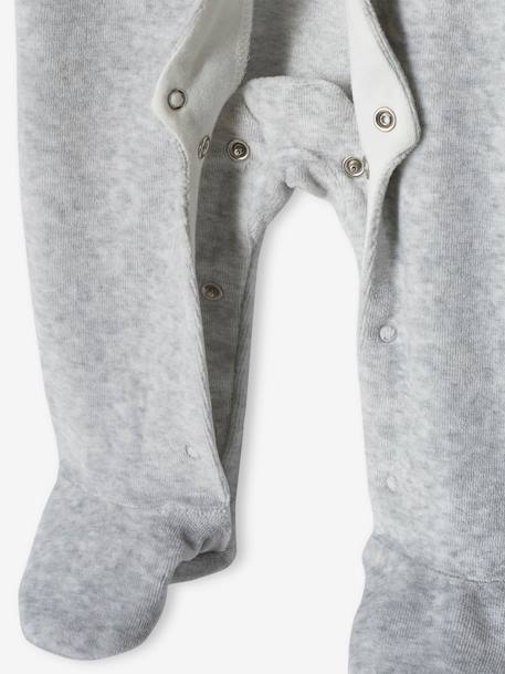 Dors-bien animal bébé en velours gris chiné 7 - vertbaudet enfant 