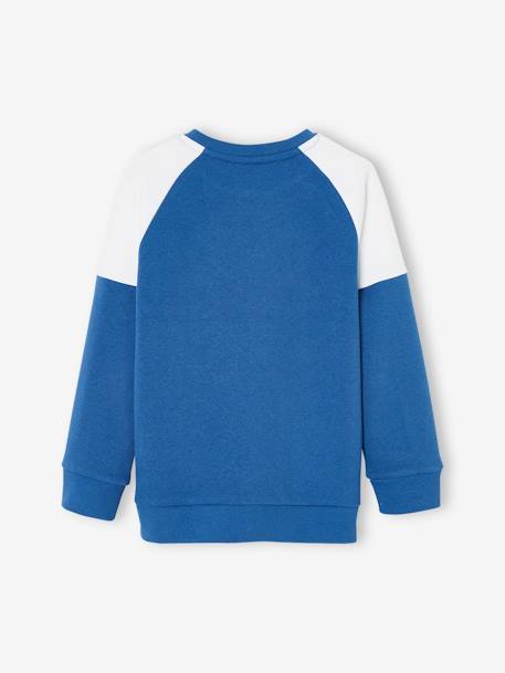 Sweat sport color block team Brooklyn garçon bleu roi+noix de pécan 5 - vertbaudet enfant 