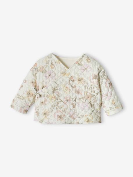 Cardigan croisé forme brassière bébé matelassé coquille d'oeuf+écru+vanille 5 - vertbaudet enfant 