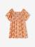 Robe à smocks imprimée fleurs fille rose nude 3 - vertbaudet enfant 