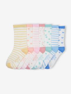 -Lot de 7 paires de chaussettes fille semainier