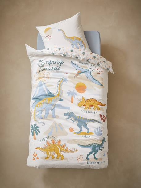 Parure enfant JURASSIC CAMP blanc imprimé 2 - vertbaudet enfant 