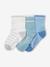 Lot de 3 paires de chaussettes 'sunny' bébé bleu azur 2 - vertbaudet enfant 