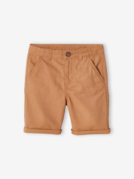 Bermuda chino garçon beige+BLEU+bleu grisé+rouge+vert 1 - vertbaudet enfant 