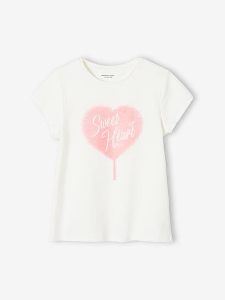 Fille-T-shirt, sous-pull-Tee-shirt à message Basics fille