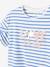 Tee-shirt fantaisie fille manches courtes marine+rayé bleu 8 - vertbaudet enfant 