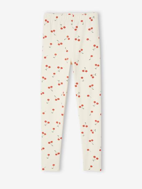 Legging fille imprimé bleu ciel+chocolat+écru+rose nude+vert de gris 7 - vertbaudet enfant 