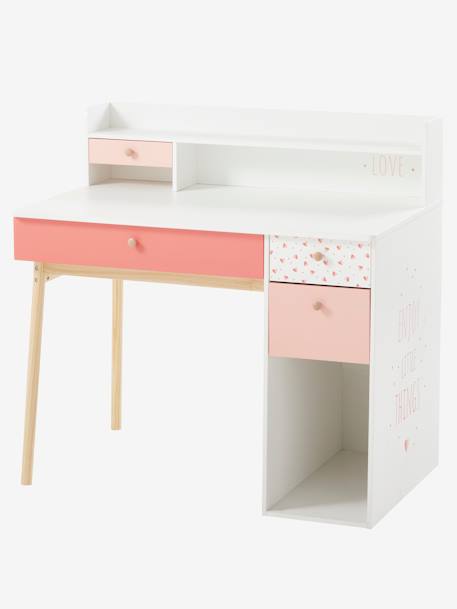 Bureau enfant Léa blanc - bois 3 - vertbaudet enfant 