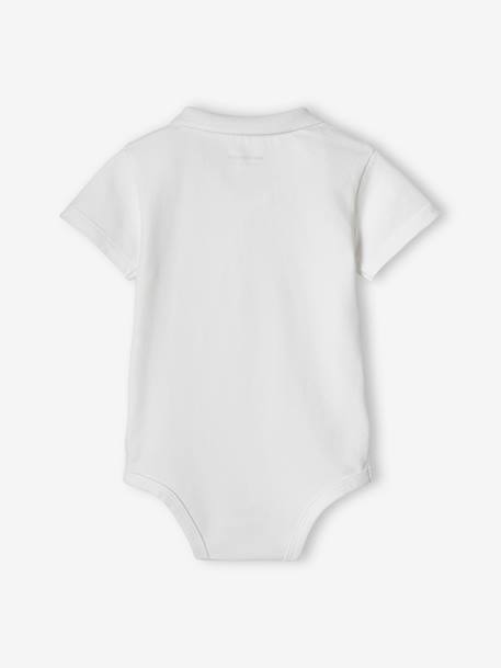 Lot de 2 bodies bébé naissance ouverture polo avec poche bleu ciel+lot encre 4 - vertbaudet enfant 