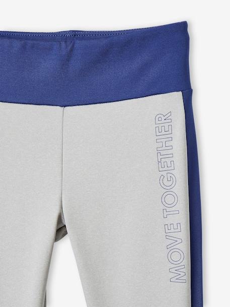 Legging sport matière technique fille bandes côtés gris chiné 3 - vertbaudet enfant 