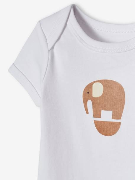 Lot de 5 bodies 'éléphant' bébé manches courtes écru 11 - vertbaudet enfant 