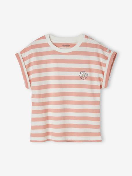 Fille-T-shirt, sous-pull-T-shirt rayé personnalisable fille