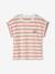 T-shirt rayé personnalisable fille rayé rose 1 - vertbaudet enfant 