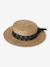 Chapeau aspect paille avec ruban imprimé fille sable 2 - vertbaudet enfant 