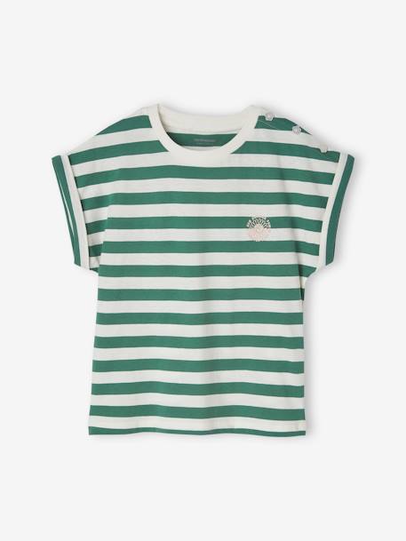 Fille-T-shirt, sous-pull-T-shirt rayé personnalisable fille