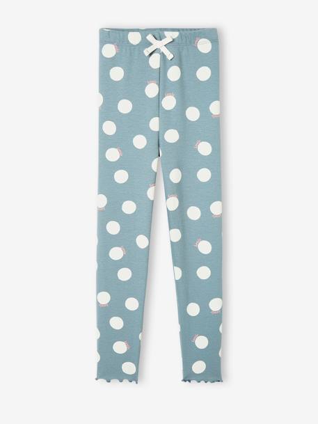 Legging imprimé en maille côtelée fille noisette+rose pâle+vert de gris 13 - vertbaudet enfant 