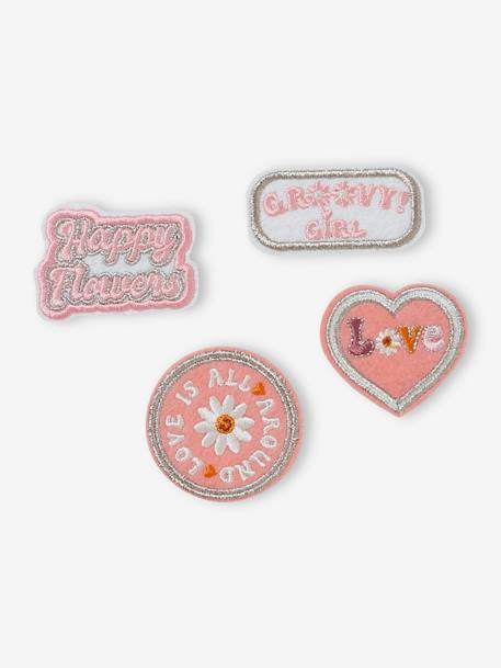 Lot de 4 badges thermocollants fille  - vertbaudet enfant