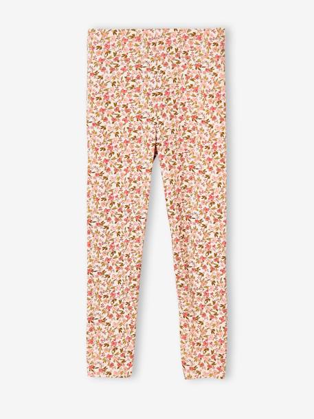 Legging fille imprimé bleu ciel+chocolat+écru+rose nude+vert de gris 11 - vertbaudet enfant 