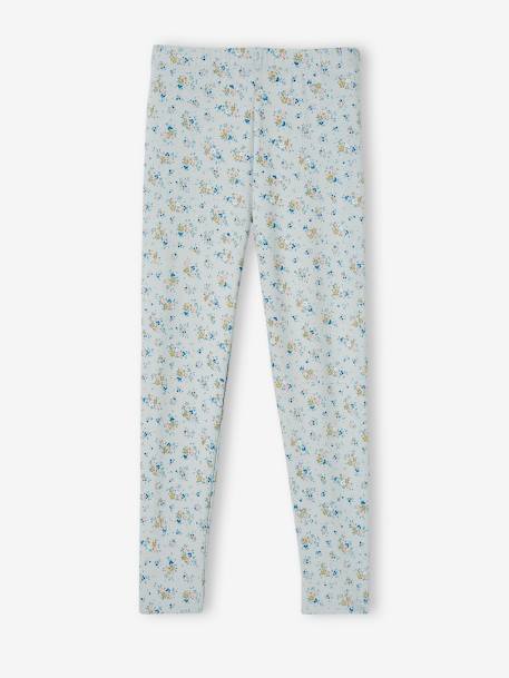 Legging fille imprimé bleu ciel+chocolat+écru+marine+rose nude+vert de gris 2 - vertbaudet enfant 