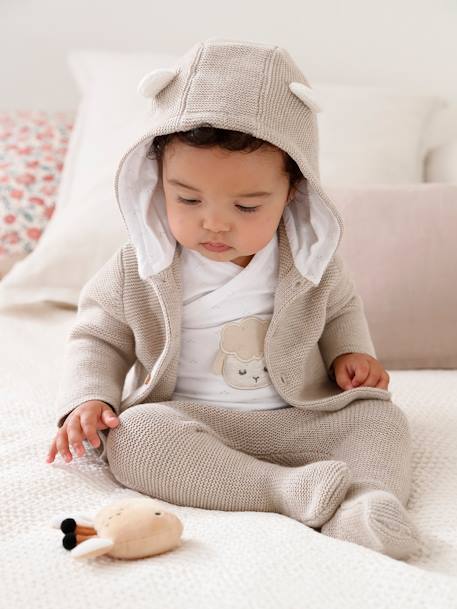 Kit Naissance Mini Nous 1 Mois Gris Chiné TROIS KILOS SEPT, Vente en ligne  de Vêtements bébé