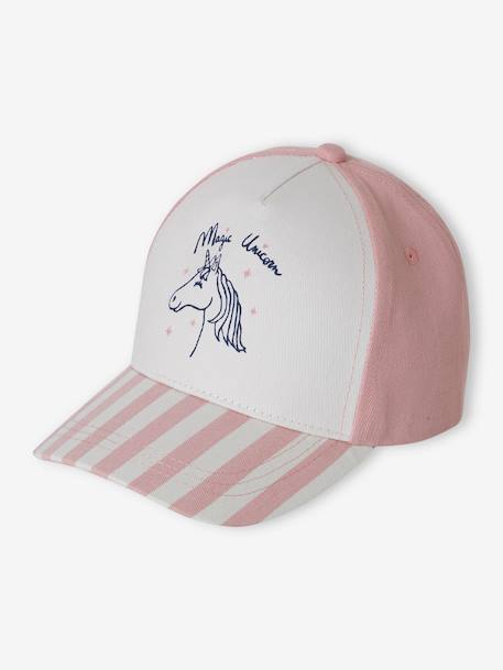 Fille-Casquette fille licorne visière rayée