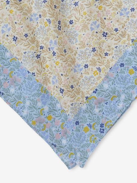 Foulard personnalisable imprimé fleuri fille bleu ciel 4 - vertbaudet enfant 