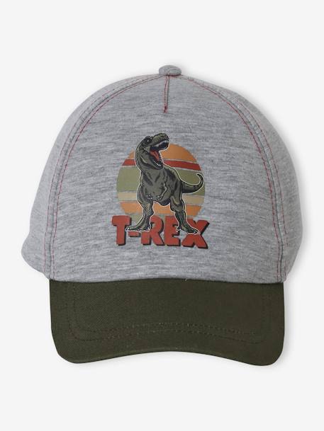 Casquette T-Rex garçon gris chiné 2 - vertbaudet enfant 