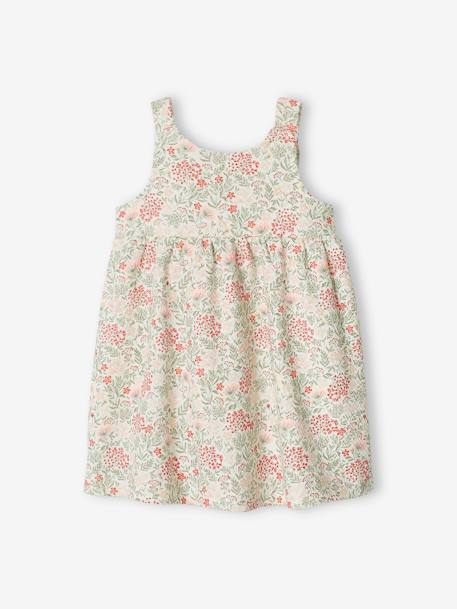 Robe bébé sans manches écru+fuchsia+rose clair imprimé 2 - vertbaudet enfant 