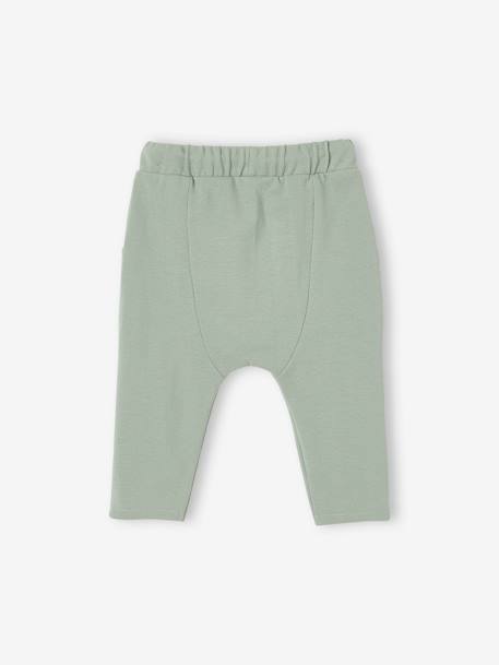 Pantalon bébé en maille piquée marron+vert d'eau 5 - vertbaudet enfant 