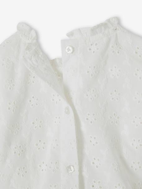 Blouse en broderie anglaise Bébé à volants blanc+rose pâle 6 - vertbaudet enfant 