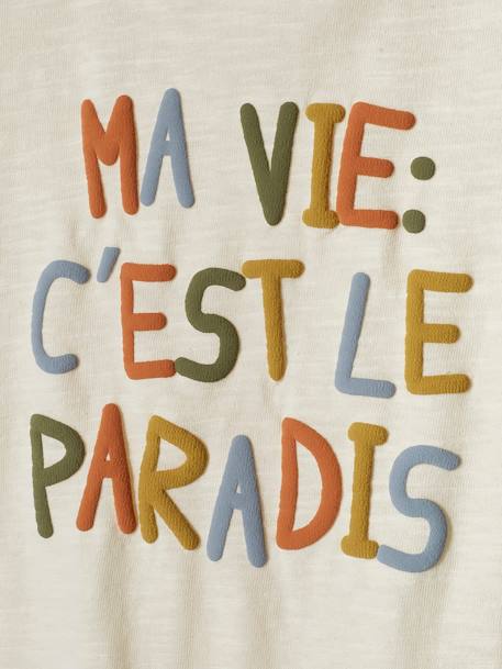 T-shirt 'paradis' bébé manches courtes bleu+écru 7 - vertbaudet enfant 