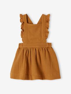 Robe-salopette en gaze de coton bébé  - vertbaudet enfant