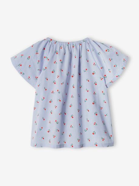 Blouse bébé manches papillon bleu pâle+jaune pâle 2 - vertbaudet enfant 