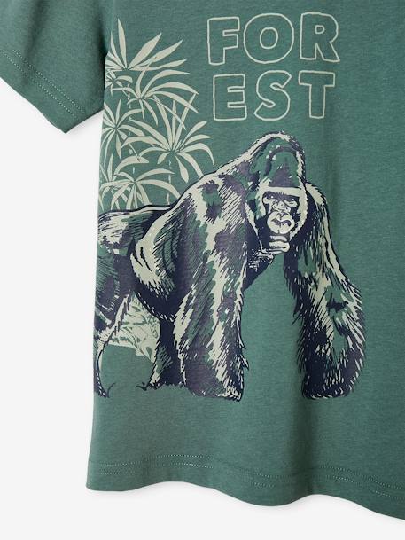 T-shirt animal en coton bio garçon bleu ciel+vert sauge 8 - vertbaudet enfant 