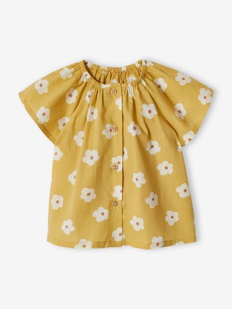 Blouse bébé manches papillon bleu pâle+jaune pâle 6 - vertbaudet enfant 