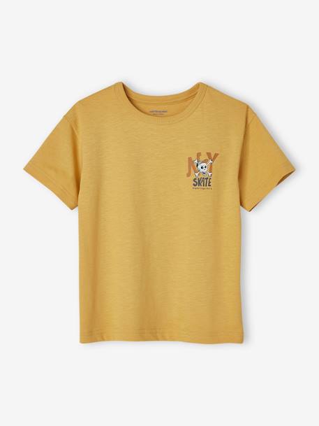 Tee-shirt maxi motif dos garçon gris+moutarde 11 - vertbaudet enfant 