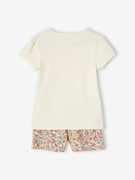 Lot pyjama + pyjashort bohème fille vieux rose 4 - vertbaudet enfant 