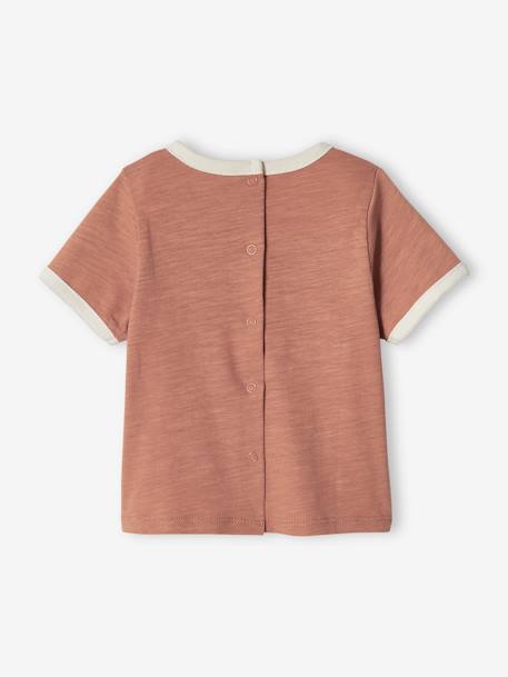 T-shirt bébé en coton flammé manches courtes noix de pécan 9 - vertbaudet enfant 