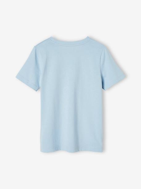 T-shirt animal en coton bio garçon bleu ciel+vert sauge 3 - vertbaudet enfant 
