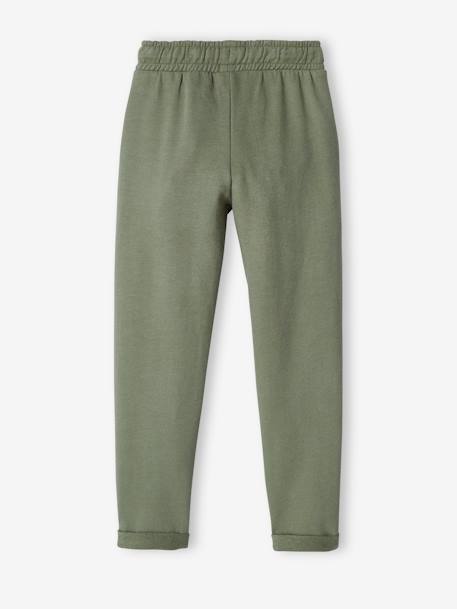 Pantalon jogger garçon en molleton BASICS marine chiné+noir chiné+vert sauge 8 - vertbaudet enfant 