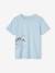 T-shirt animal en coton bio garçon bleu ciel+vert sauge 2 - vertbaudet enfant 