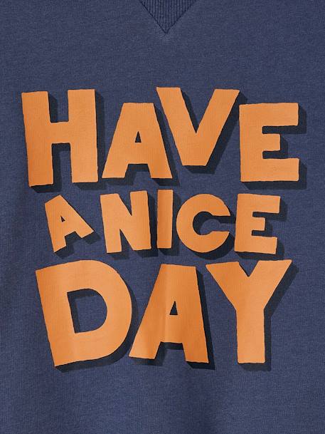 Sweat message 'Have a nice day' garçon bleu ardoise 3 - vertbaudet enfant 