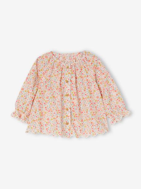 Blouse imprimée bébé bleu imprimé+écru 4 - vertbaudet enfant 