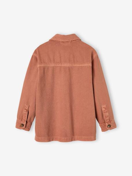 Surchemise en toile garçon effet pigment dye terracotta 5 - vertbaudet enfant 