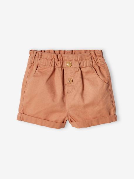 Short taille élastiquée bébé argile+rose pâle+vert céladon 1 - vertbaudet enfant 