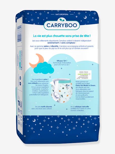 Lot de 16 sous-vêtements de nuit CARRYBOO Enurésie bleu+rose 3 - vertbaudet enfant 