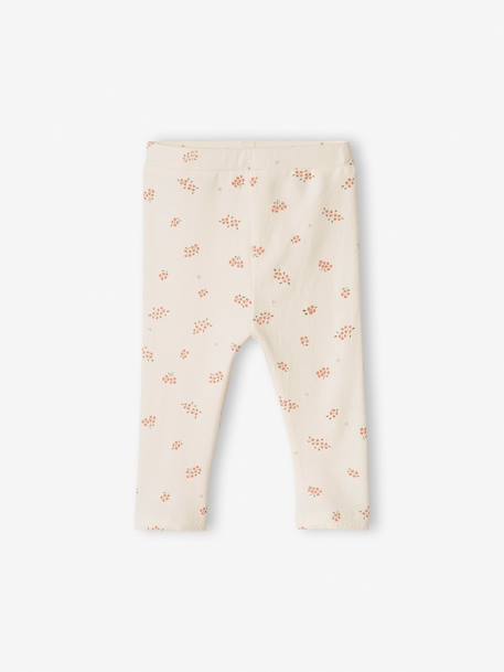 Lot de 2 leggings basic bébé BASICS BEIGE CLAIR IMPRIME+rose poudré 8 - vertbaudet enfant 