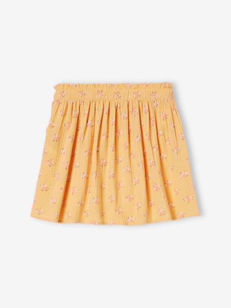 Jupe couleur en gaze de coton fille bleu grisé+jaune pâle+pistache+rose 6 - vertbaudet enfant 